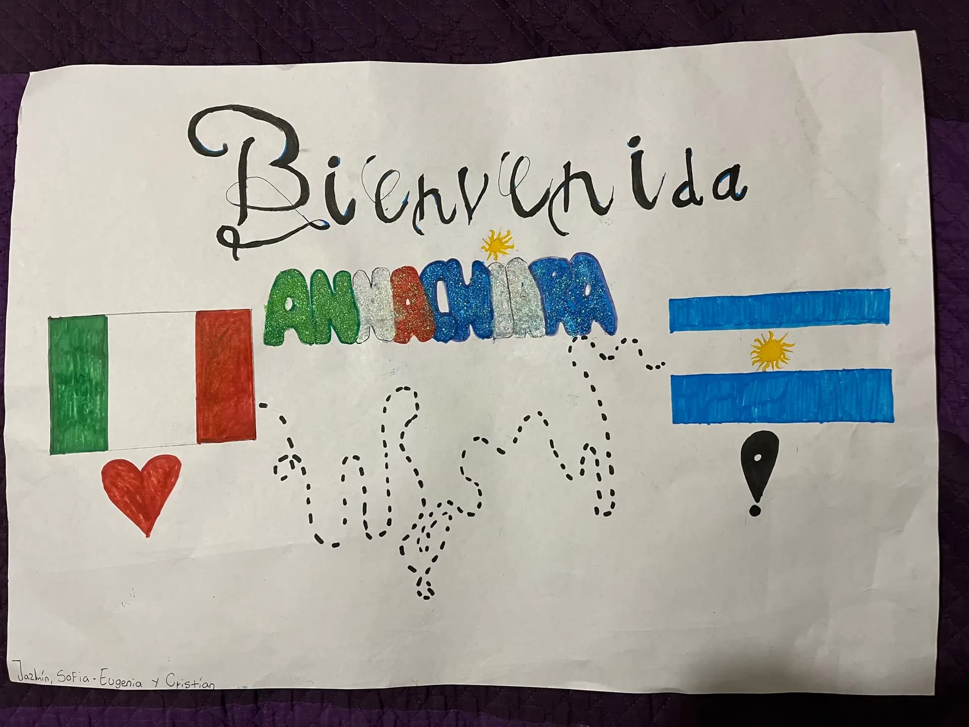 Annachiara Romei Y Psc N H25 Arg Cl Reggio Emilia   Argentina   Cartello   Benvenuto    Pag Paese  Orizzontale Web